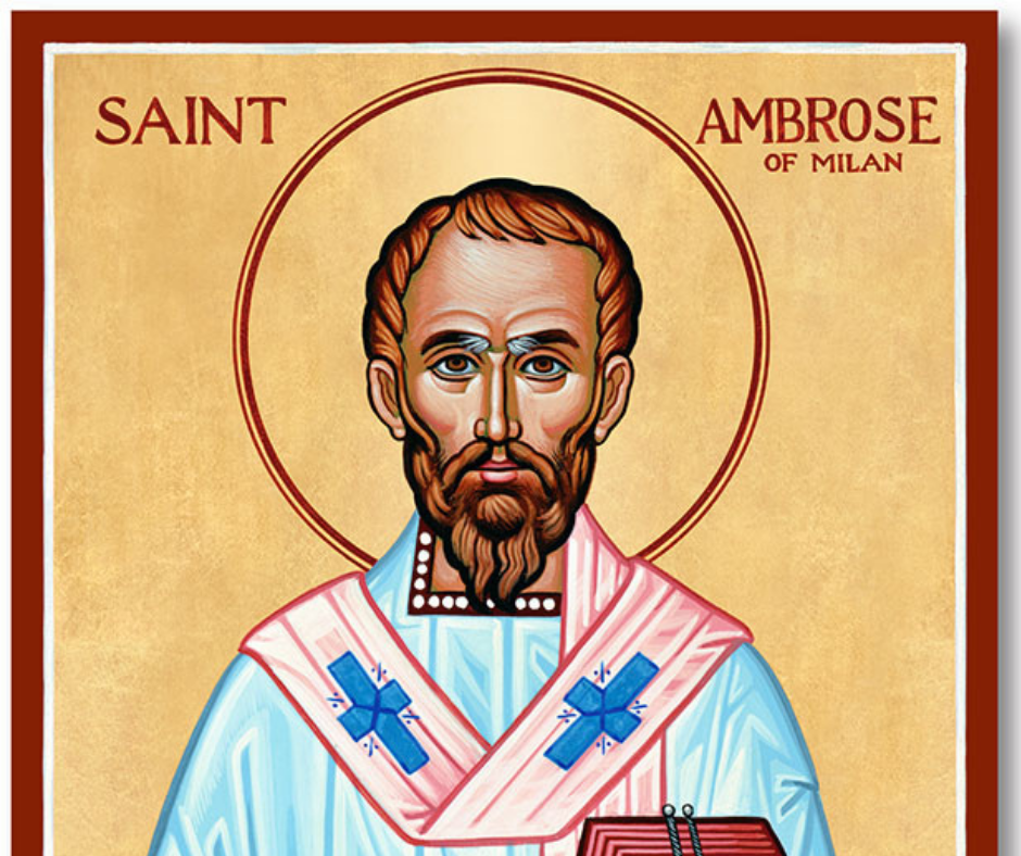 Saint Ambrose Patron Of The Veneration Of Mary Saint Alphonsa 